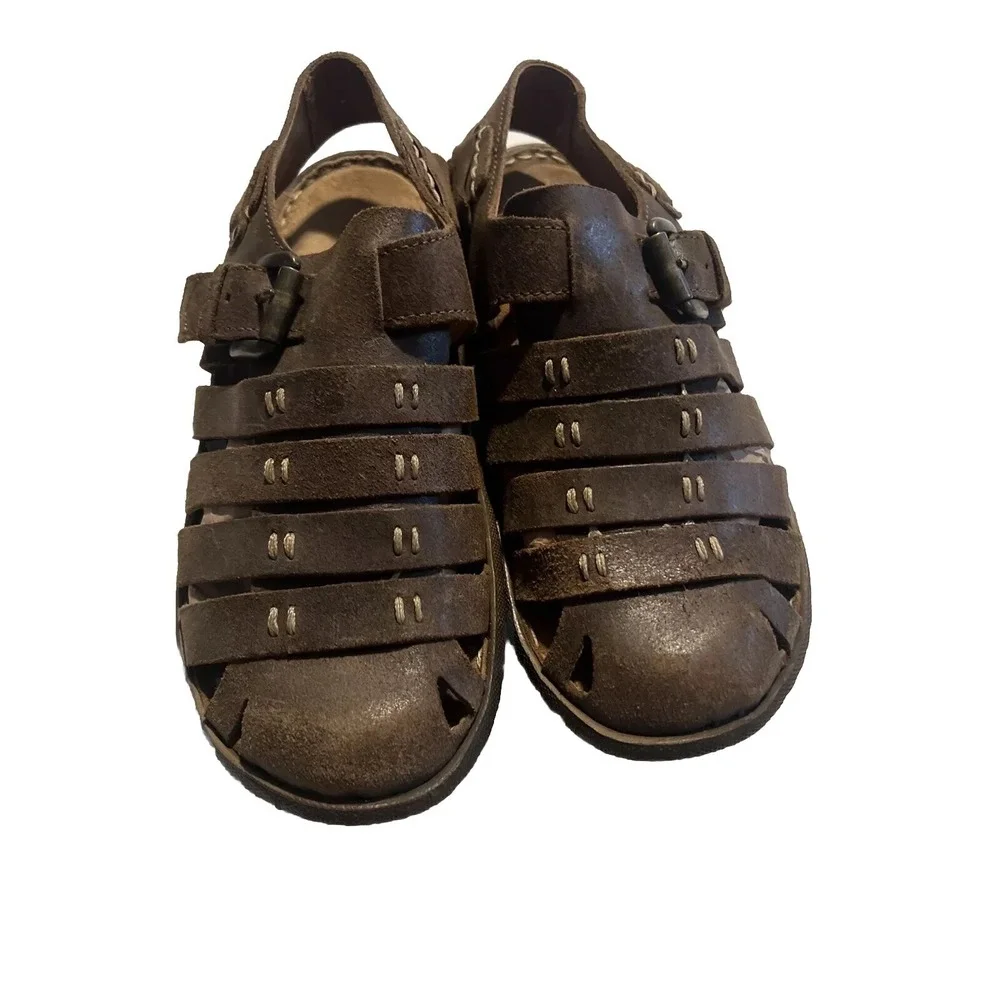 Josef Seibel mens Size 42 river sandals Brown 205693 Closed‎ Toe Leather